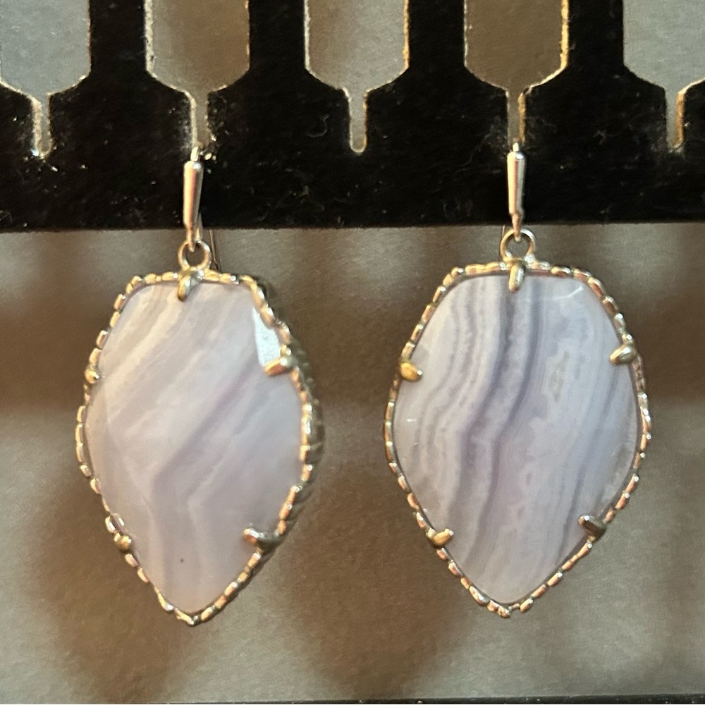 Kendra Scott Light Purple Stone Earrings